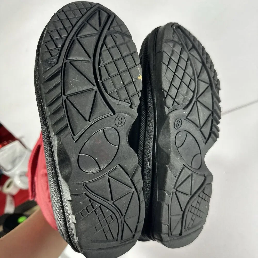 Red Quilted Mid-Calf Winter Snow Boots - Kids Size 3